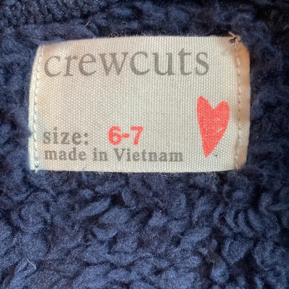 Crewcuts navy fleece with zippered pockets - Picture 2 of 4